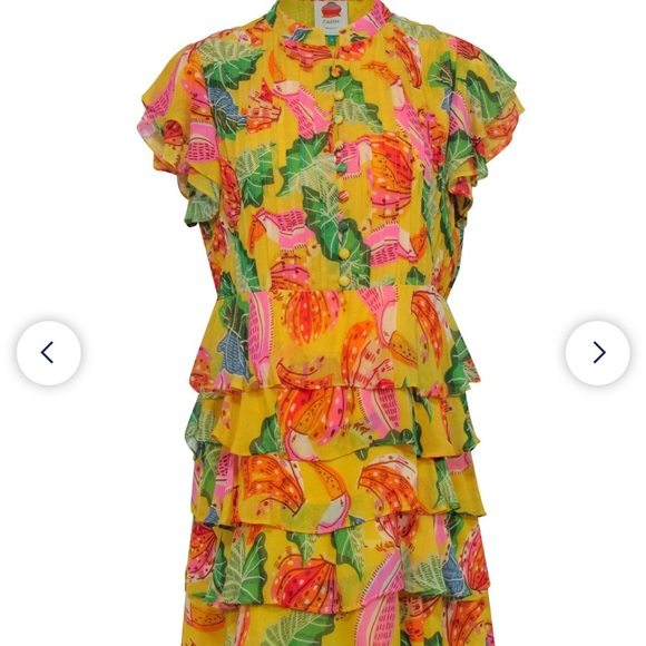 FARM Rio Yellow Tropical Mini Dress - Picture 9 of 10